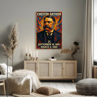 Chester A. Arthur 21st President of the United States Glitch Hop Art Poster