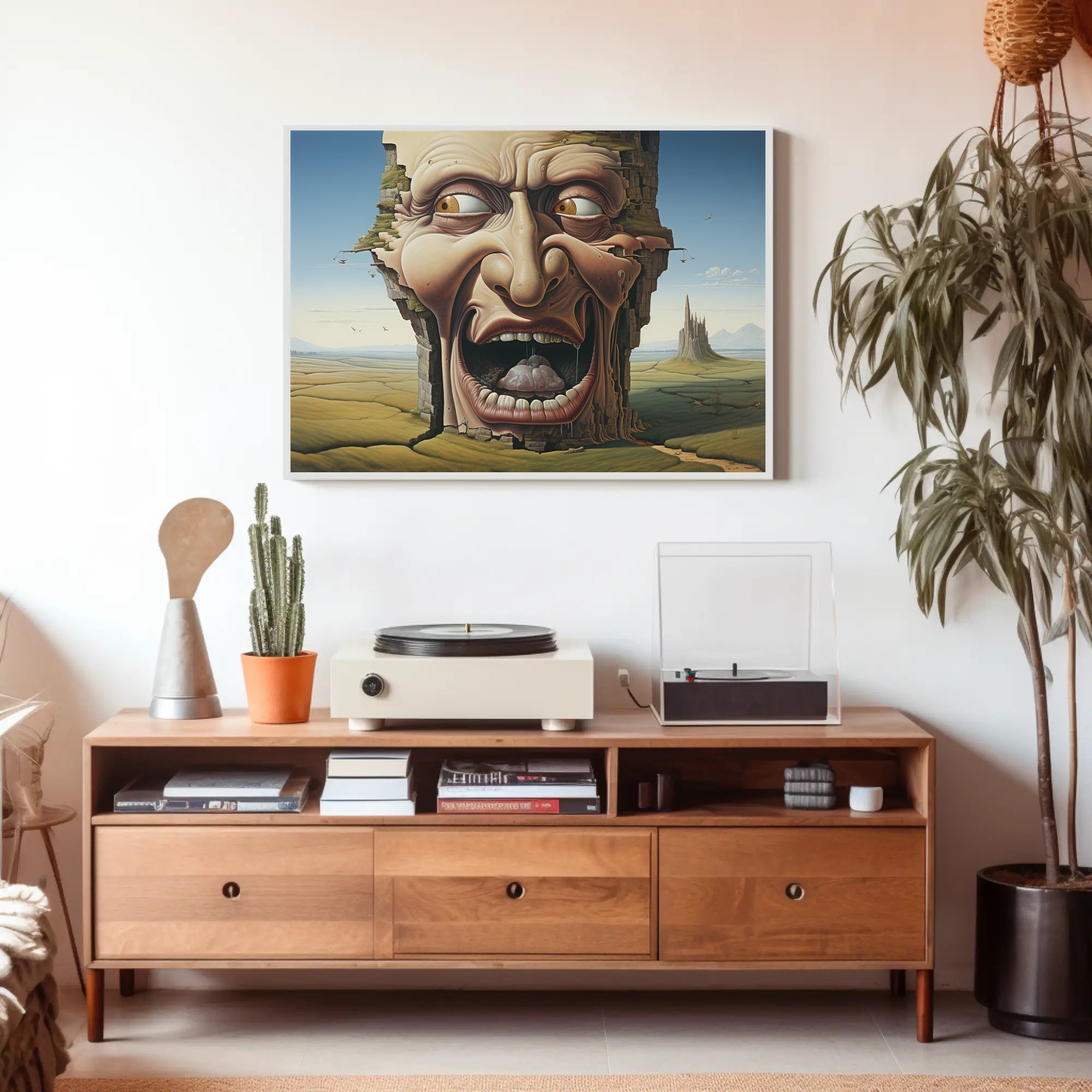 Colossal Cliff Face Dreamscape Fantasy or Mythology Poster