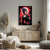 Urban Fantasy Noir Poster: Woman and Cat