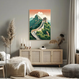 Great Wall of China Travel Adventure Poster