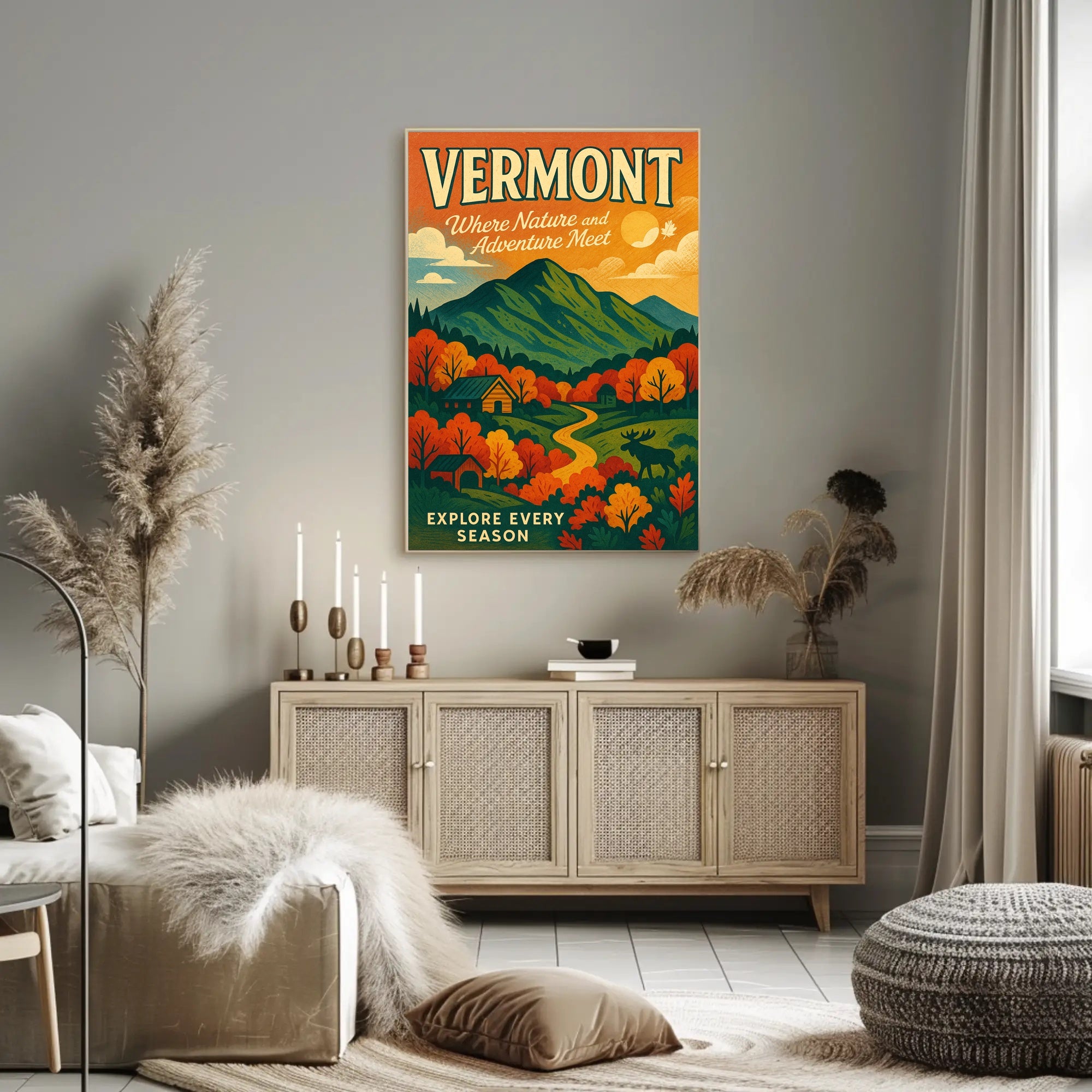 Vermont Adventure Wall Art Print Decor