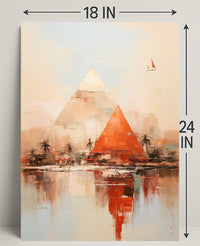 Abstract Pyramids At Sunset Abstract Poster