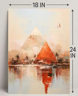 Abstract Pyramids At Sunset Abstract Poster