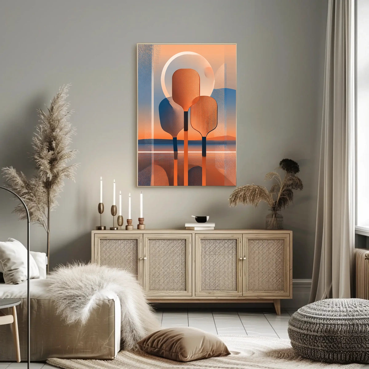Abstract Sunset Reflections Poster
