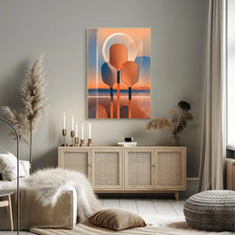 Abstract Sunset Reflections Poster