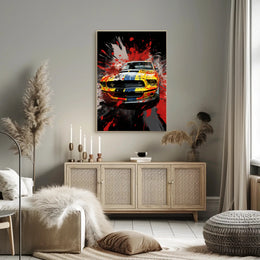 Colorful Automotive Explosion Poster PosterGoat
