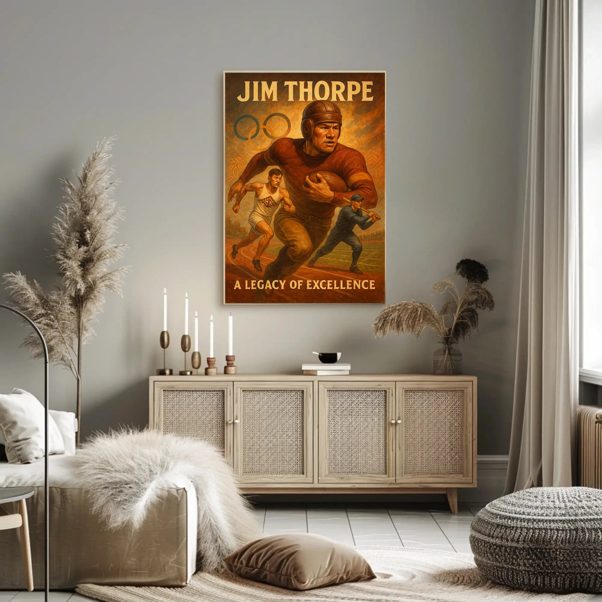 Celebrating a Sports Legend Jim Thorpe Poster