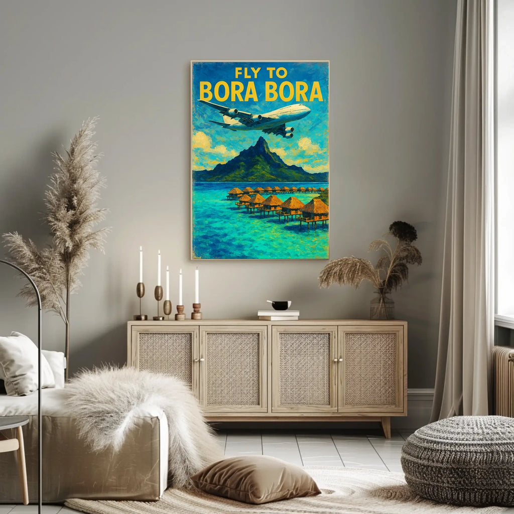 Fly To Bora Bora Poster