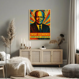 Dwight D. Eisenhower 34th President of the United States Street Art Mashup Poster