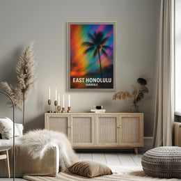 East Honolulu Vibes Wanderlust Impressionism Poster