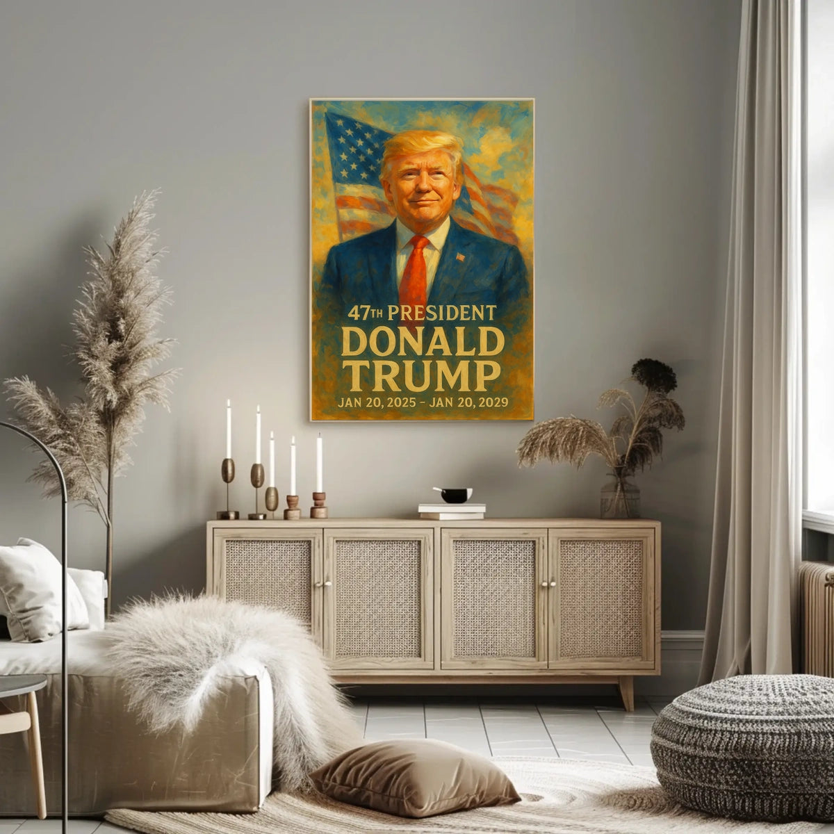 Trump Visionary Expressionism Patriotic Poster