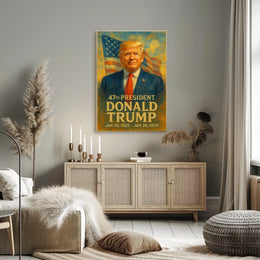 Trump Visionary Expressionism Patriotic Poster