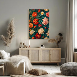 Lush Floral Elegance Art Print - Abstract or Artistic Poster