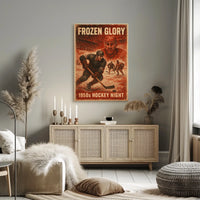 Frozen Glory Vintage Hockey Nostalgia Poster