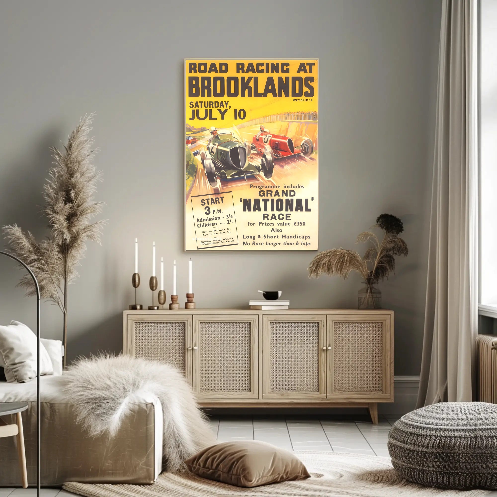 Road Racing at Brooklands Poster