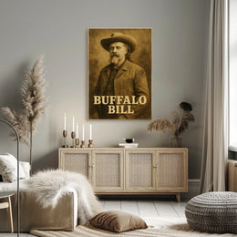 Buffalo Bill Historic Vintage Sepia Western Heritage Poster