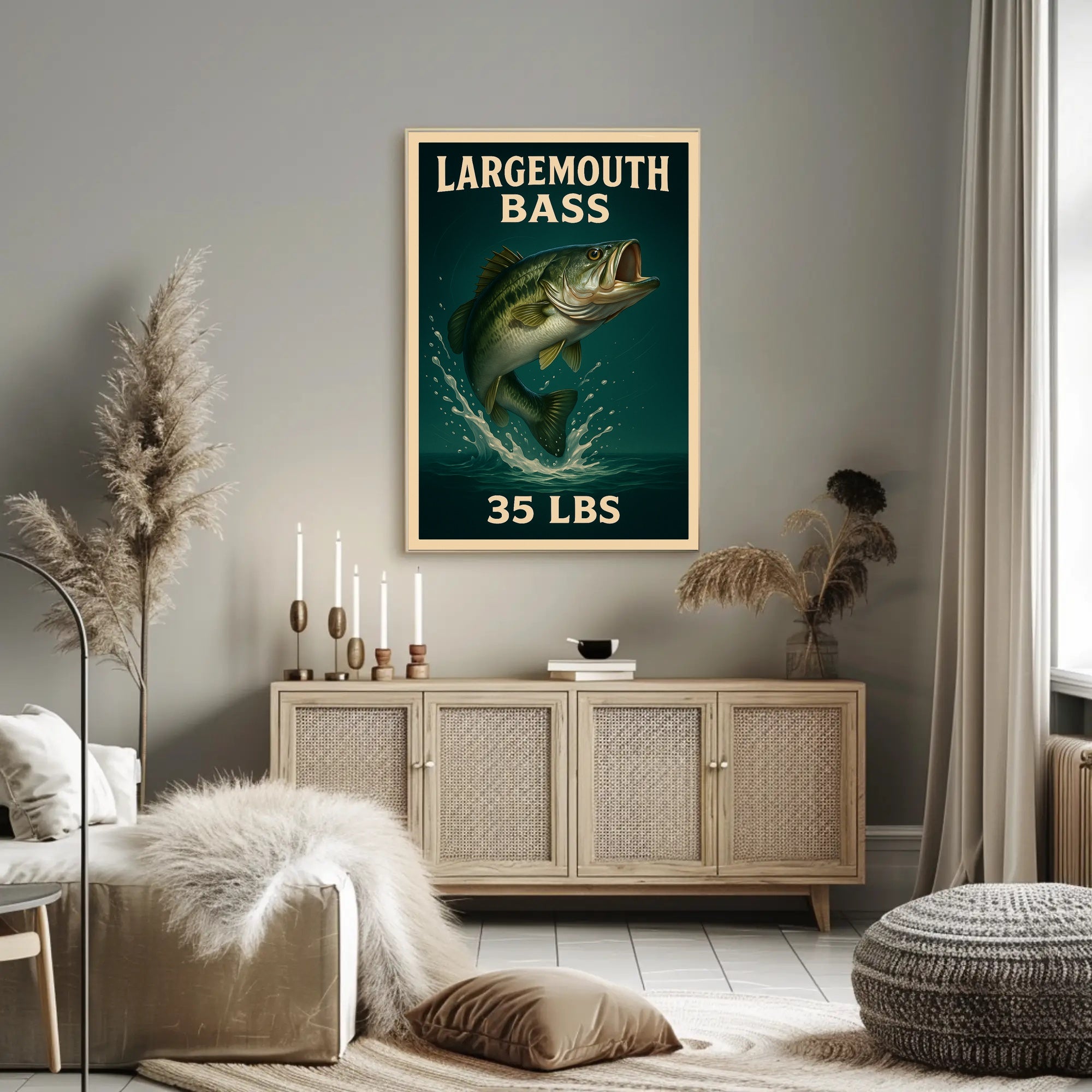 Largemouth Bass  35 LBS Poster PosterGoat