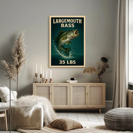 Largemouth Bass  35 LBS Poster PosterGoat