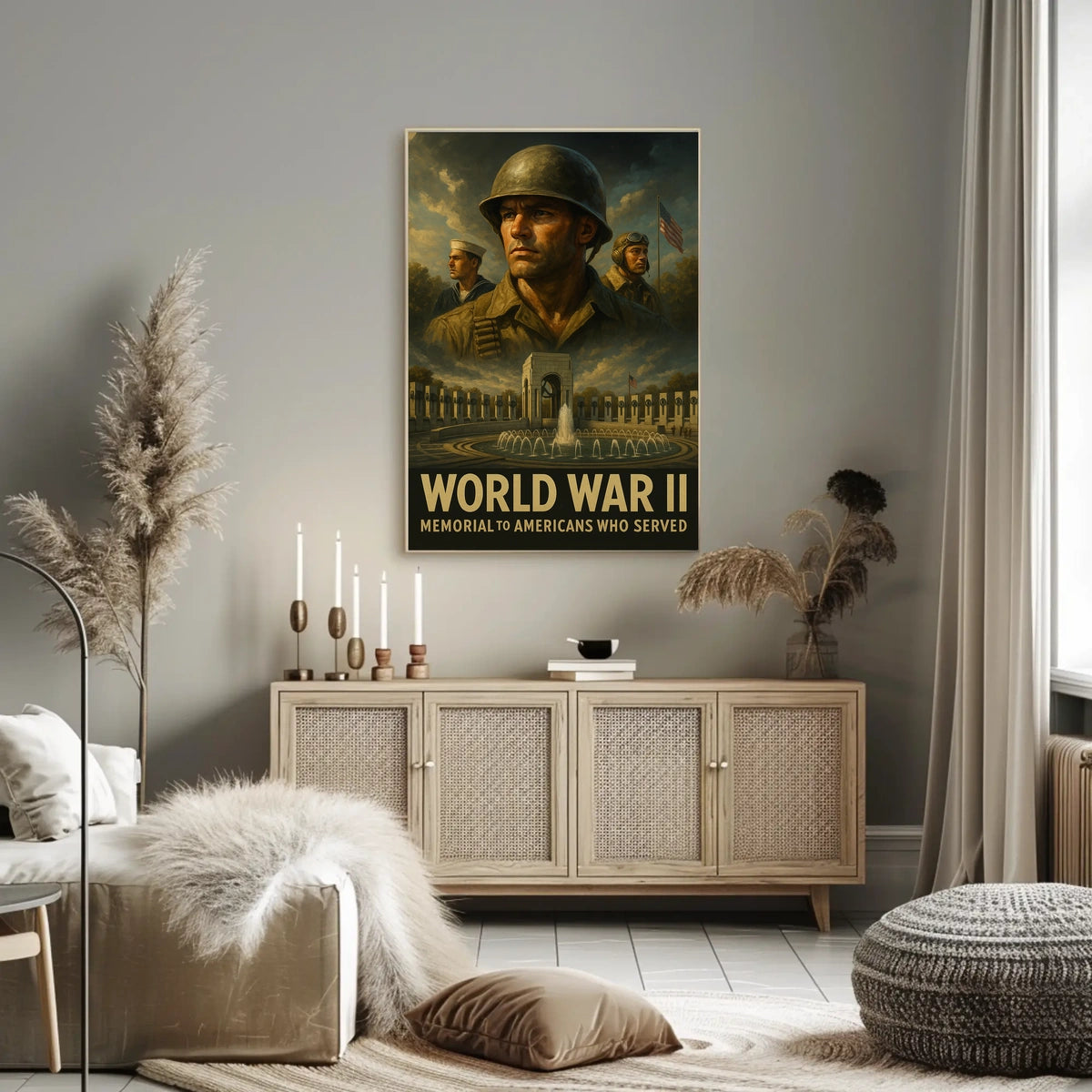 World War Ii Memorial Tribute Poster