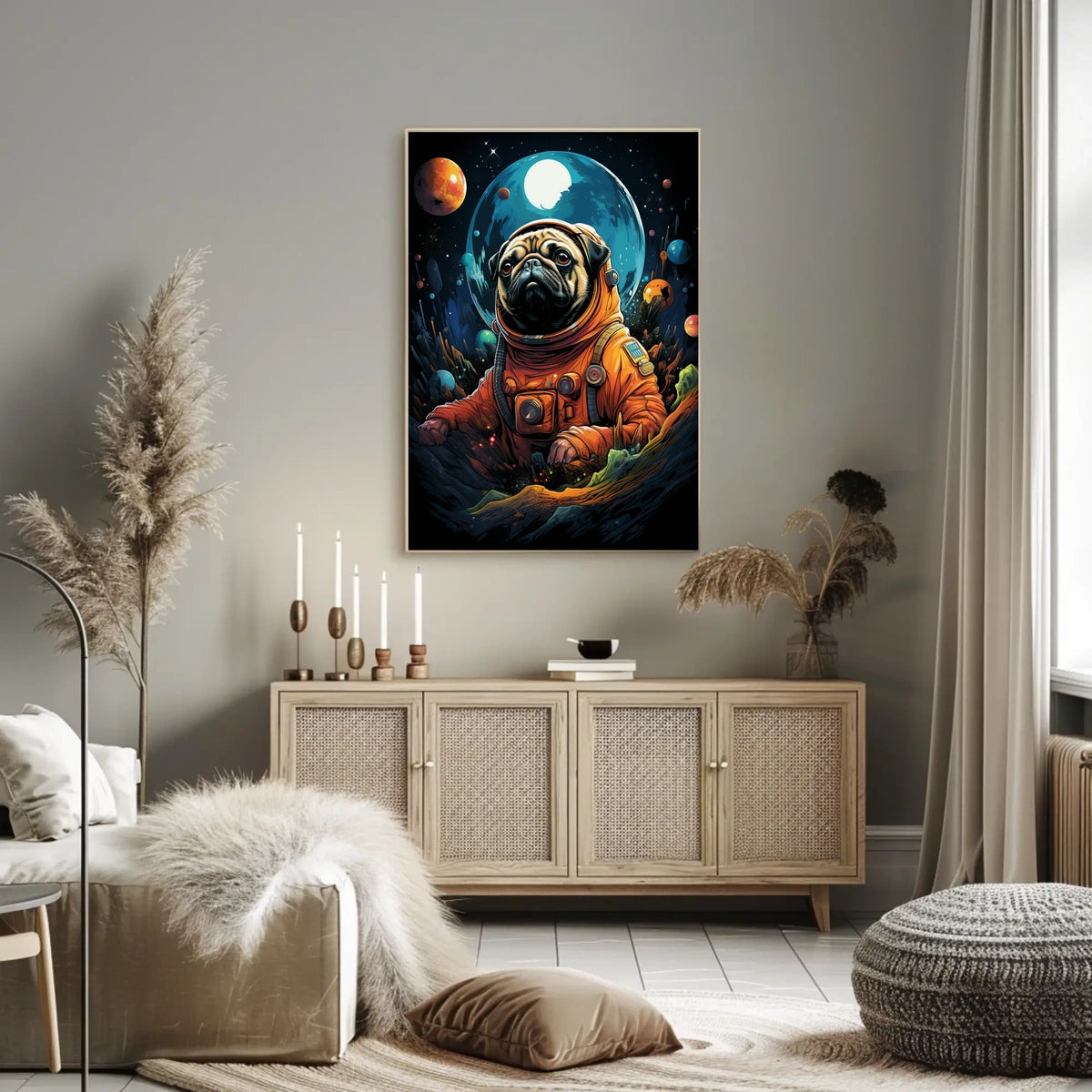 Cosmic Pug Adventure Poster
