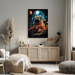 Cosmic Pug Adventure Poster