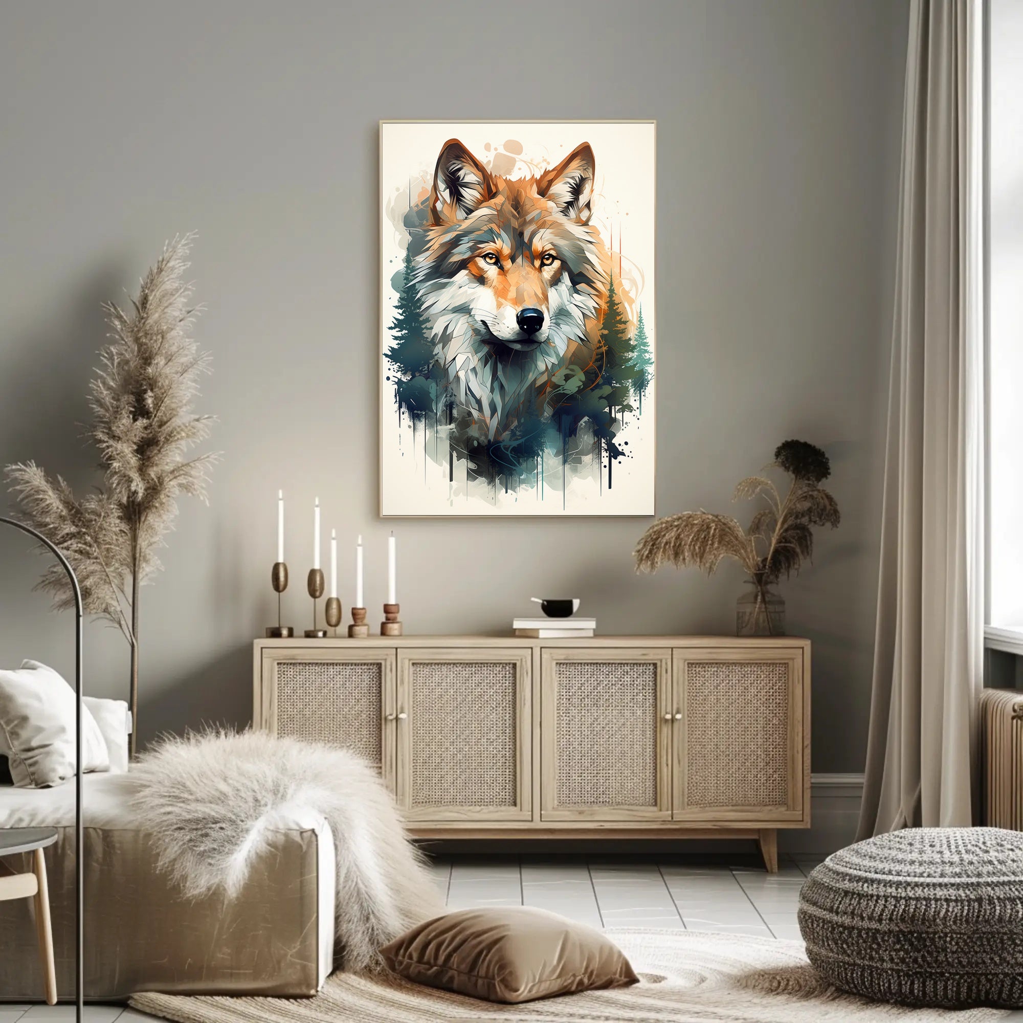 Majestic Wolf In Nature Poster PosterGoat