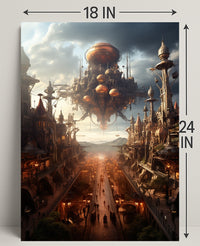 The Floating Cityscape Poster