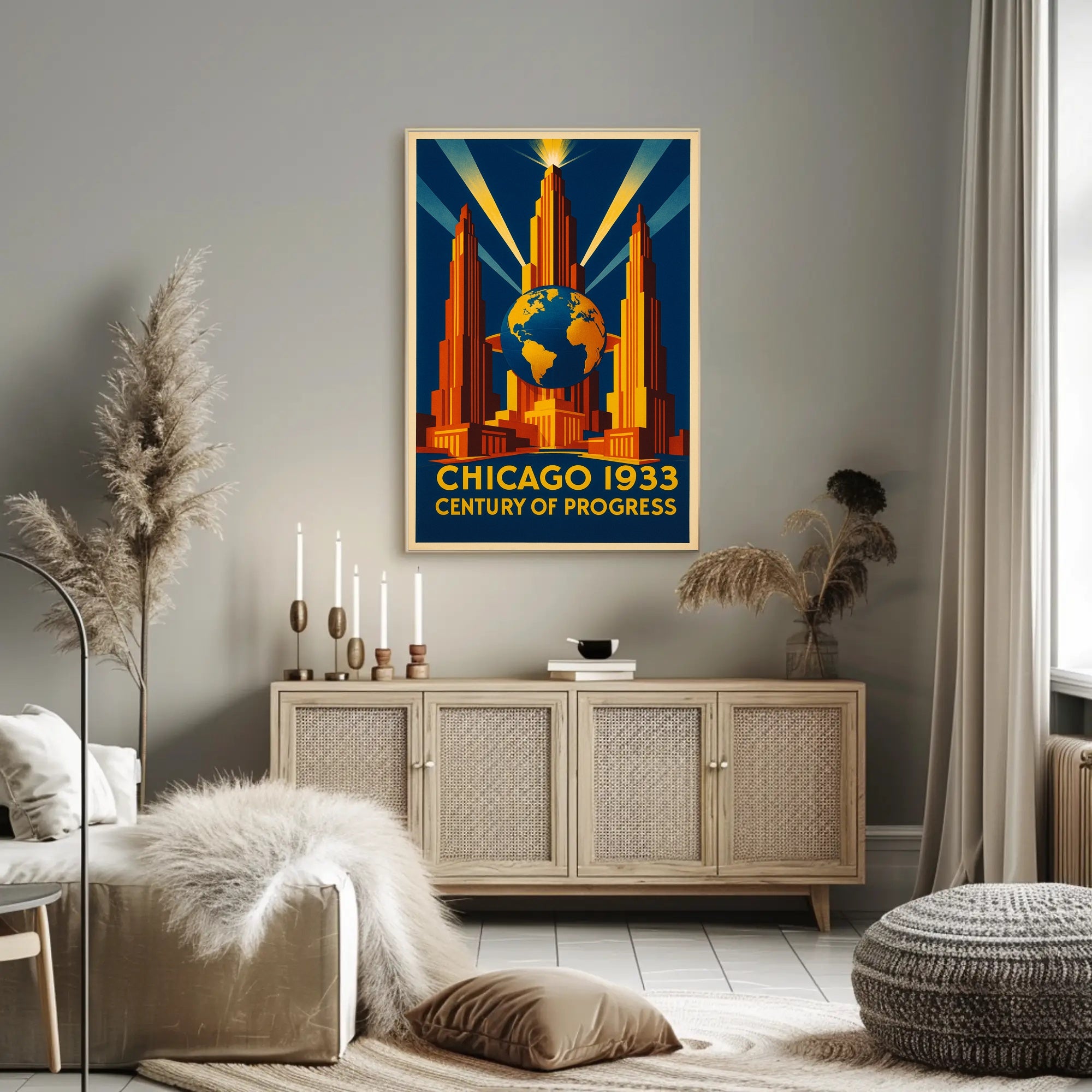 Chicago 1933 Century of Progress Poster Print PosterGoat