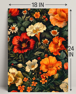 Vibrant Floral Symphony William Morris Art Poster