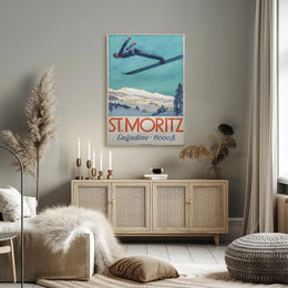 St. Moritz Ski Poster PosterGoat