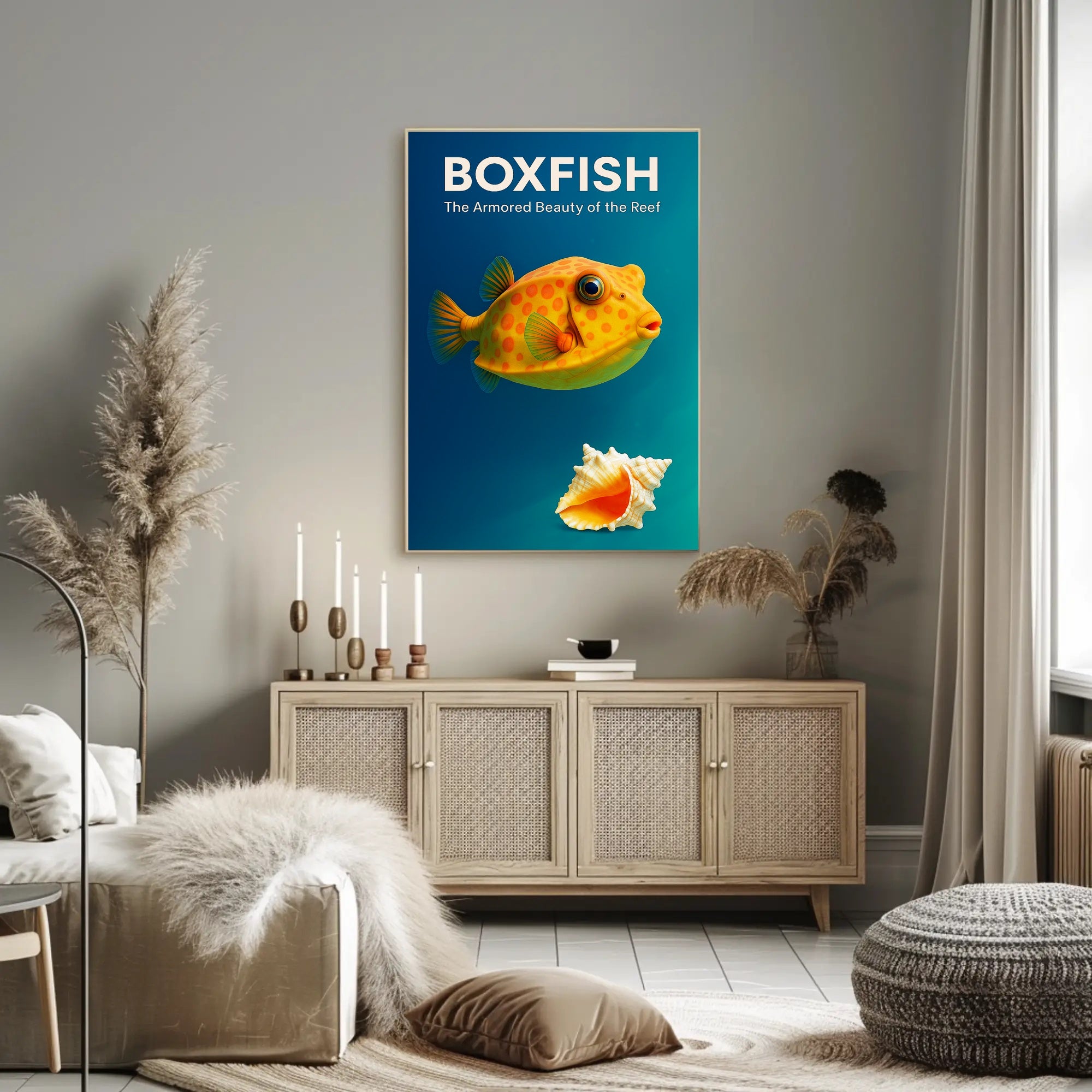 Boxfish The Armored Beauty of the Reef Poster PosterGoat