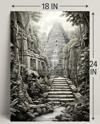 Ancient Jungle Temple Poster