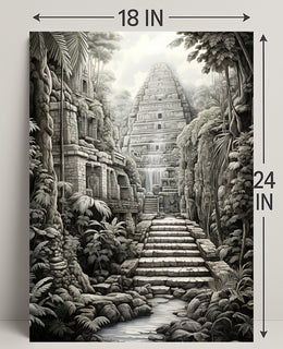 Ancient Jungle Temple Poster