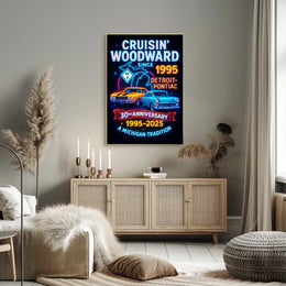 Cruisin Woodward 30th Anniversary Classic Car Poster
