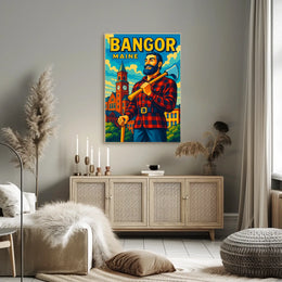 Bangor, Maine Lumberjack Spirit Poster