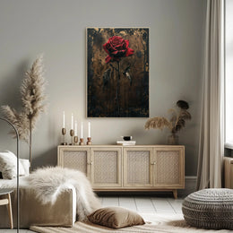 Striking Gothic Rose Art in Abstract or Artistic Poster PosterGoat