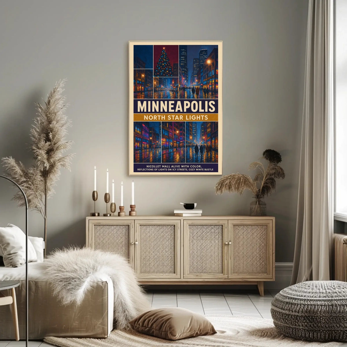 Minneapolis North Star Lights Poster