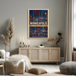 Minneapolis North Star Lights Poster