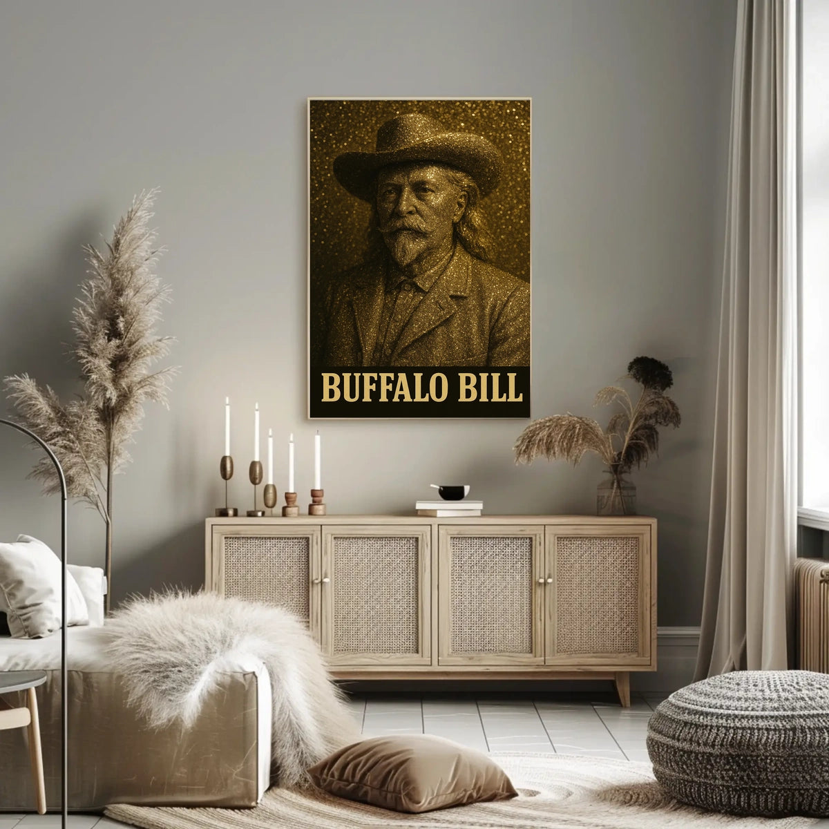 Buffalo Bill Western Portrait: Cultural or Heritage Poster