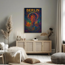 Berlin Surreal Art Poster: Fantasy Urban Energy