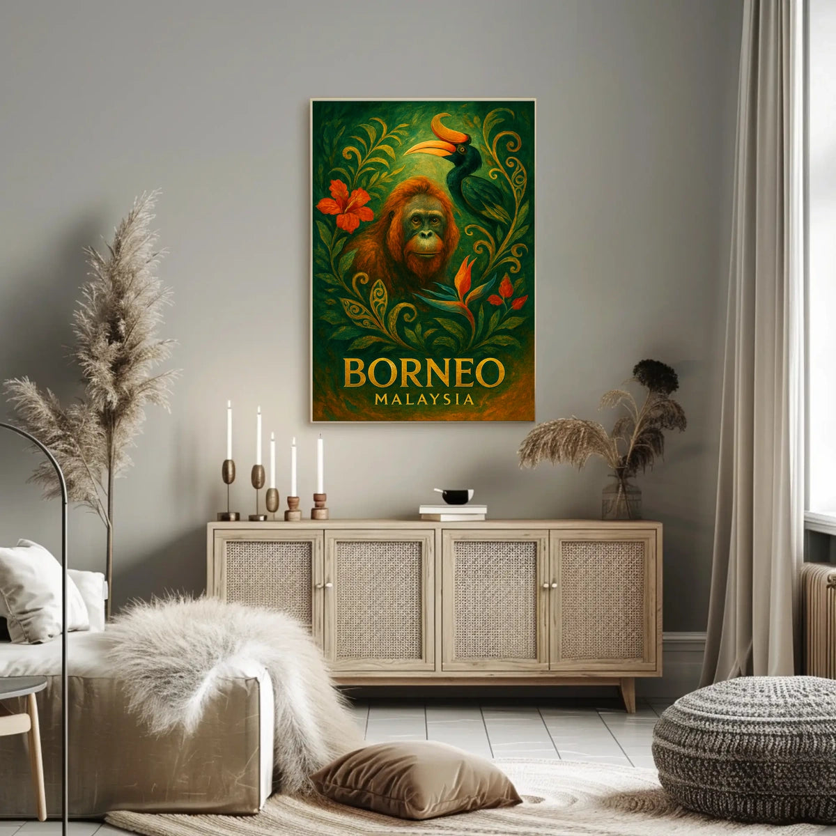 Borneo Wildlife Wonders Poster
