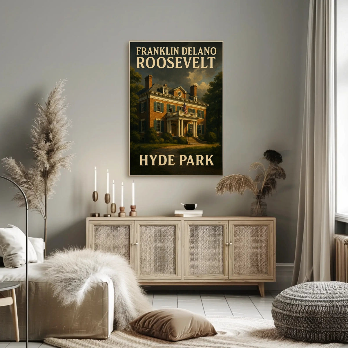 Franklin Delano Roosevelt Hyde Park Poster