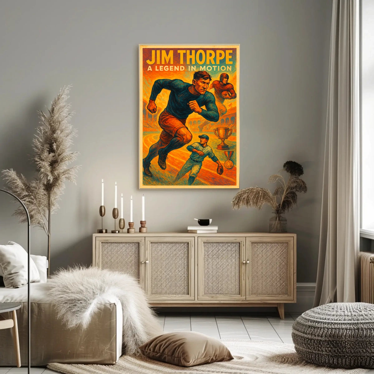 Jim Thorpe Legendary Athlete Poster