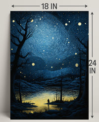 Starry Night Reflection Poster PosterGoat