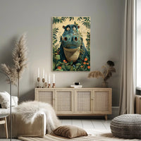 Jungle Hippo Adventure Poster PosterGoat