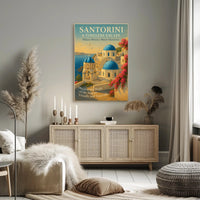 Santorini Travel Poster Timeless Escape Wall Art