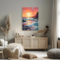 Vibrant Coastal Sunset Poster