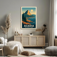 Acadia National Park Scenic Poster Wall Art Print Rustic Landscape Home Decor Travel Souvenir Poster