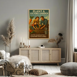 Victory Garden WWII Patriotic Community Propaganda Poster