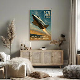 X-24B Experimental Aircraft Cold War Era Military Recruitment Poster